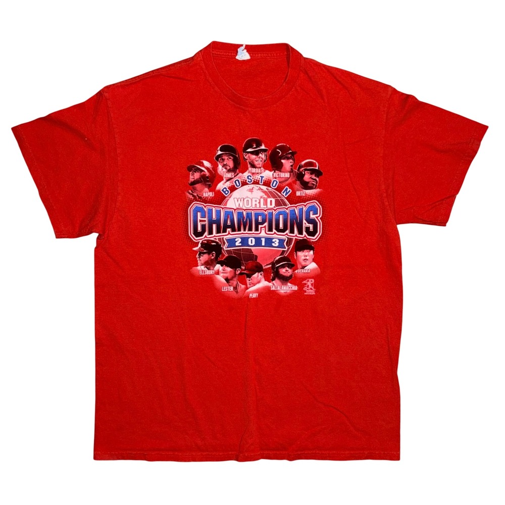 Boston Red Sox 2013 World Series Champions T-Shirt Mens XL Red Delta MLB Graphic